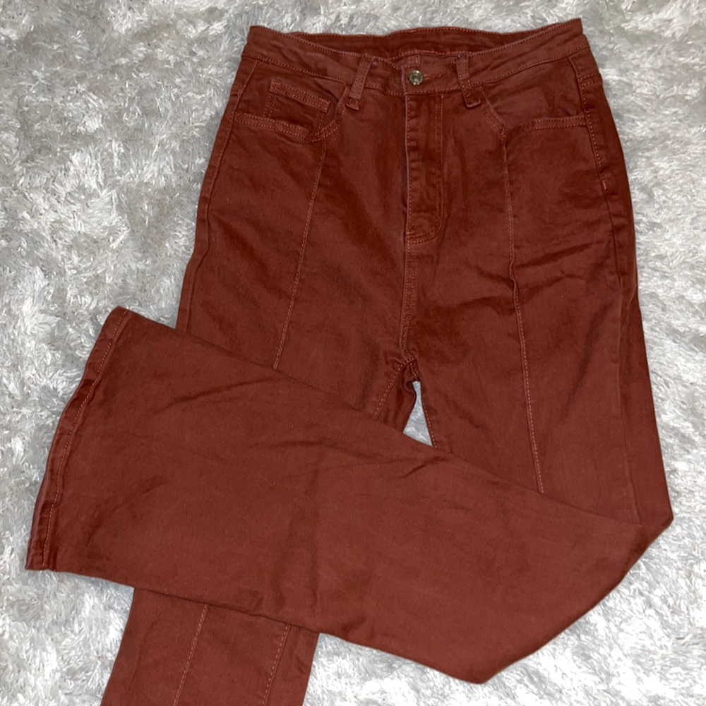 Rust bell bottom jeans